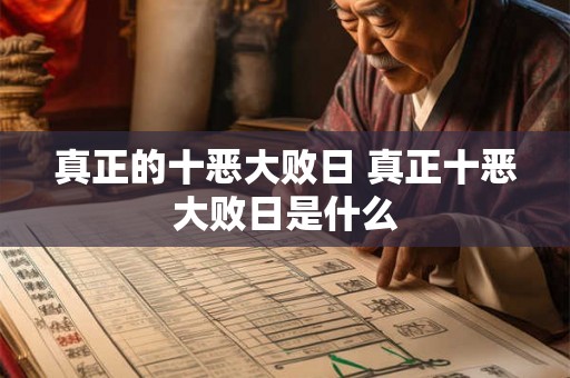 真正的十恶大败日 真正十恶大败日是什么