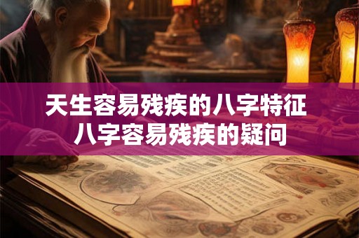 天生容易残疾的八字特征 八字容易残疾的疑问