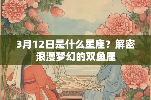 3月12日是什么星座？解密浪漫梦幻的双鱼座