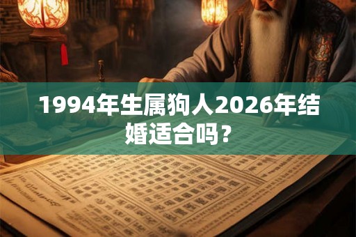 1994年生属狗人2026年结婚适合吗? 1994年生属狗人2026年结婚适合吗?