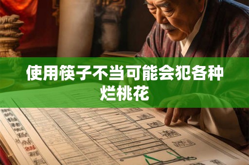 使用筷子不当可能会犯各种烂桃花