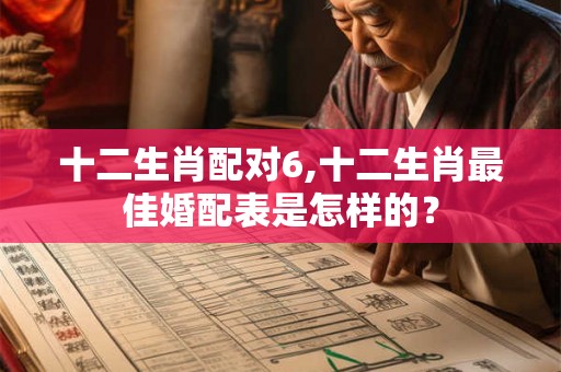 十二生肖配对6,十二生肖最佳婚配表是怎样的? 十二生肖配对6,十二生肖最佳婚配表是怎样的?
