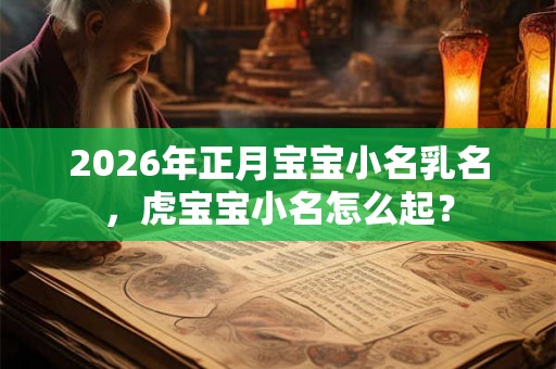 2026年正月宝宝小名乳名，虎宝宝小名怎么起？
