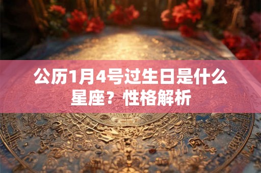 公历1月4号过生日是什么星座？性格解析