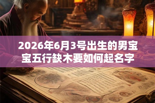 2026年6月3号出生的男宝宝五行缺木要如何起名字