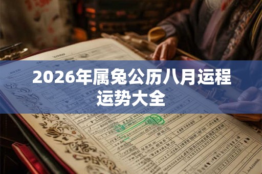 2026年属兔公历八月运程运势大全 2026年属兔公历八月运程运势大全