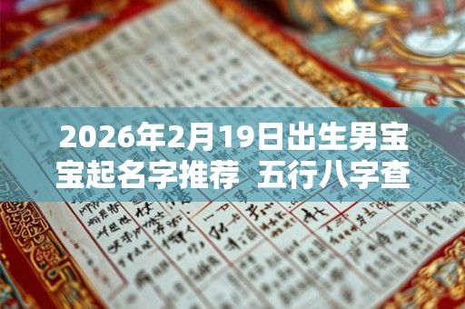 2026年2月19日出生男宝宝起名字推荐  五行八字查询