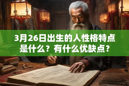 3月26日出生的人性格特点是什么?有什么优缺点? 3月26日出生的人性格特点是什么?有什么优缺点?