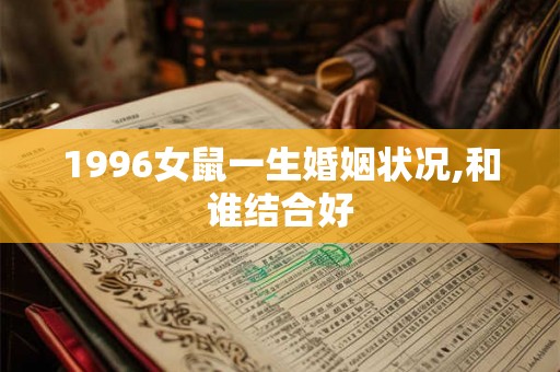 1996女鼠一生婚姻状况,和谁结合好