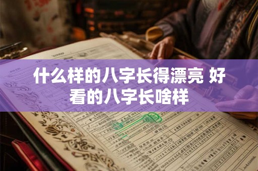 什么样的八字长得漂亮 好看的八字长啥样