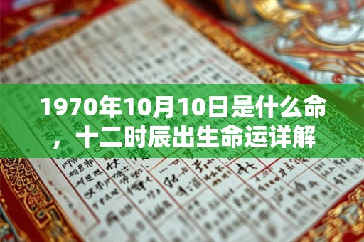1970年10月10日是什么命,十二时辰出生命运详解 1970年10月10日是什么命,十二时辰出生命运详解