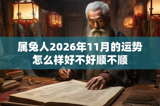 属兔人2026年11月的运势怎么样好不好顺不顺