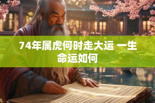 74年属虎何时走大运 一生命运如何