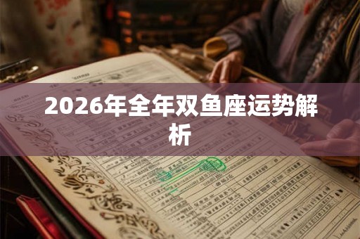 2026年全年双鱼座运势解析