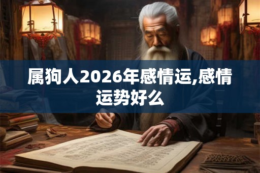 属狗人2026年感情运,感情运势好么 属狗人2026年感情运,感情运势好么