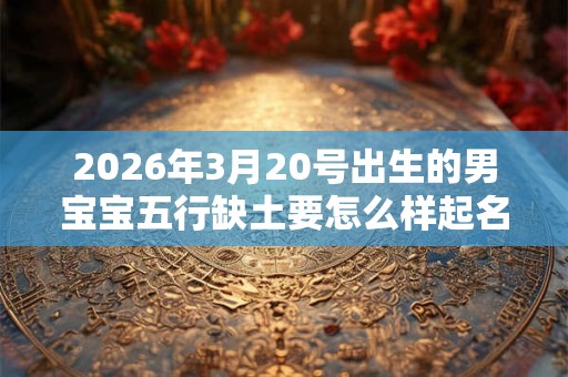 2026年3月20号出生的男宝宝五行缺土要怎么样起名字