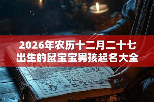2026年农历十二月二十七出生的鼠宝宝男孩起名大全