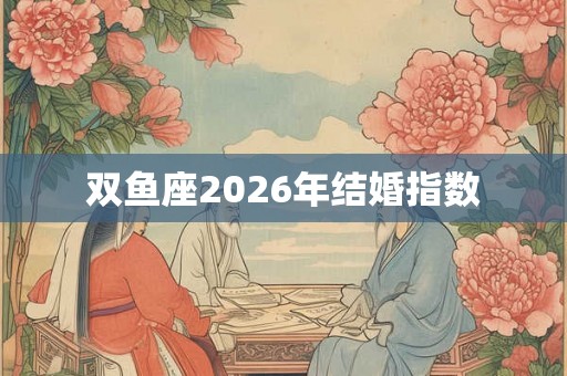 双鱼座2026年结婚指数