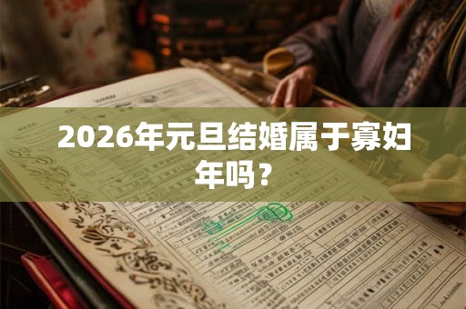 2026年元旦结婚属于寡妇年吗？