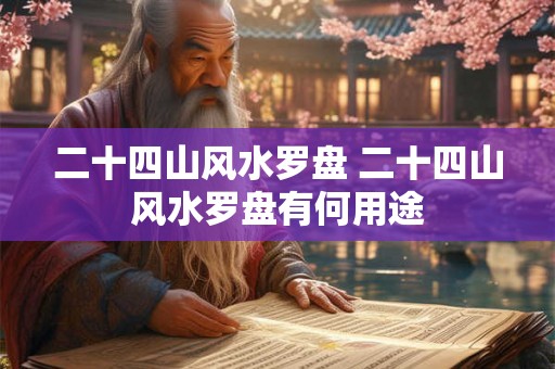 二十四山风水罗盘 二十四山风水罗盘有何用途 二十四山风水罗盘 二十四山风水罗盘有何用途