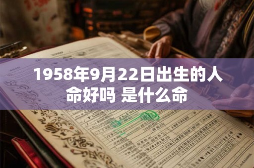 1958年9月22日出生的人命好吗 是什么命