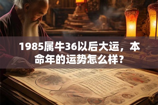 1985属牛36以后大运，本命年的运势怎么样？