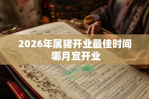 2026年属猪开业最佳时间 哪月宜开业 2026年属猪开业最佳时间 哪月宜开业