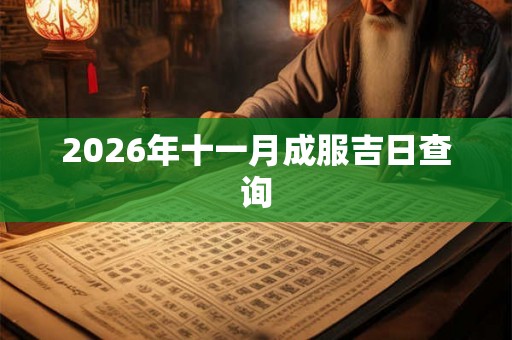 2026年十一月成服吉日查询