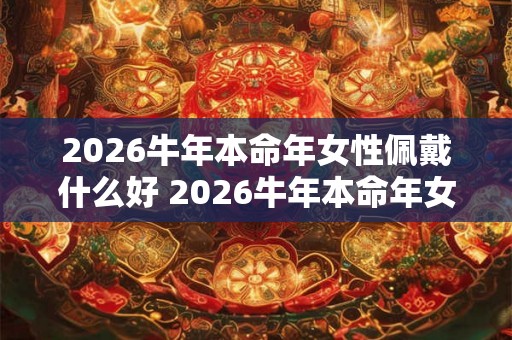 2026牛年本命年女性佩戴什么好 2026牛年本命年女佩什么