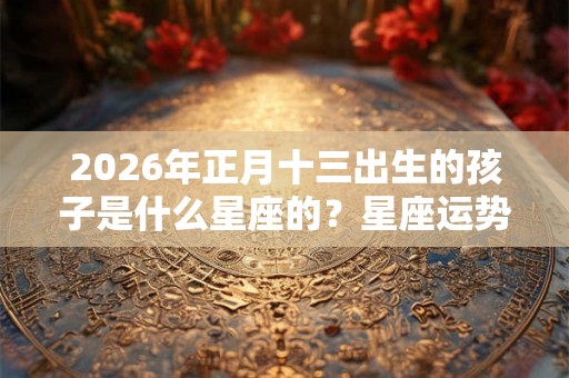 2026年正月十三出生的孩子是什么星座的？星座运势怎么样？