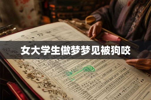 女大学生做梦梦见被狗咬