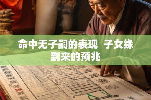 命中无子嗣的表现  子女缘到来的预兆