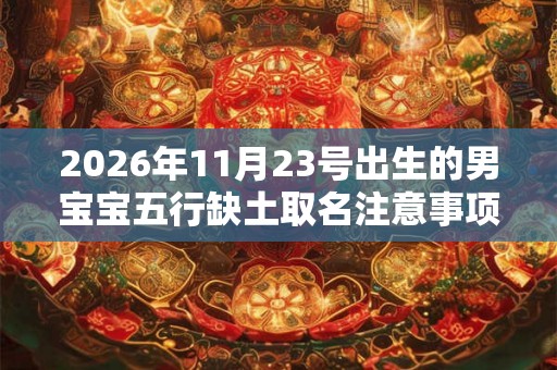 2026年11月23号出生的男宝宝五行缺土取名注意事项