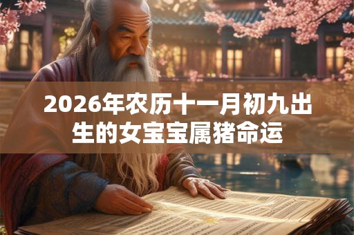 2026年农历十一月初九出生的女宝宝属猪命运