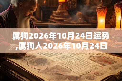 属狗2026年10月24日运势,属狗人2026年10月24日财运,生肖狗2026年10月24日运势