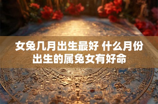 女兔几月出生最好 什么月份出生的属兔女有好命