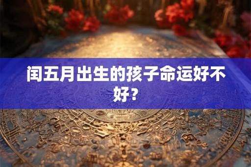 闰五月出生的孩子命运好不好？