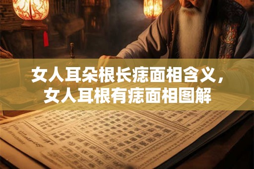 女人耳朵根长痣面相含义，女人耳根有痣面相图解