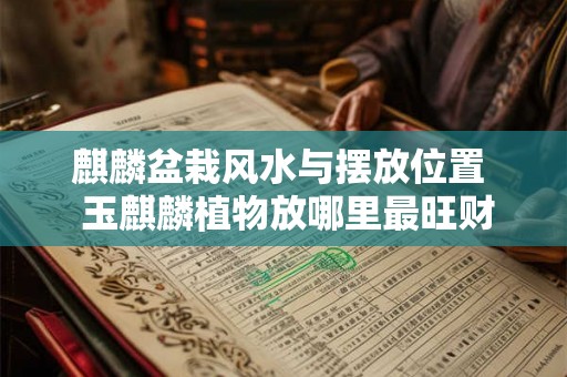 麒麟盆栽风水与摆放位置  玉麒麟植物放哪里最旺财