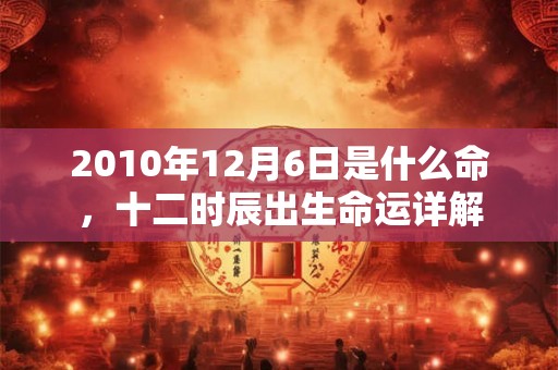 2010年12月6日是什么命，十二时辰出生命运详解