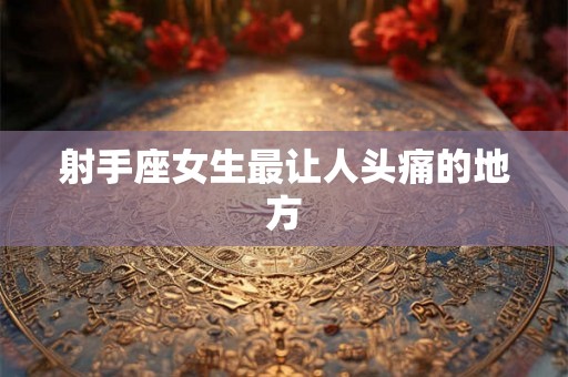 射手座女生最让人头痛的地方