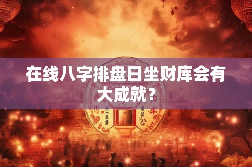 在线八字排盘日坐财库会有大成就？