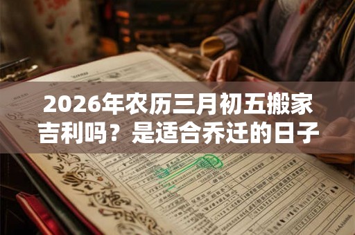2026年农历三月初五搬家吉利吗?是适合乔迁的日子吗? 2026年农历三月初五搬家吉利吗?是适合乔迁的日子吗?
