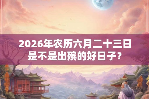 2026年农历六月二十三日是不是出殡的好日子? 2026年农历六月二十三日是不是出殡的好日子?