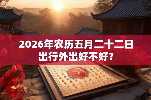 2026年农历五月二十二日出行外出好不好？