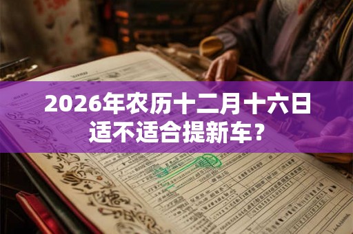 2026年农历十二月十六日适不适合提新车？