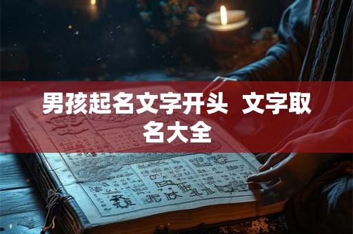 男孩起名文字开头  文字取名大全
