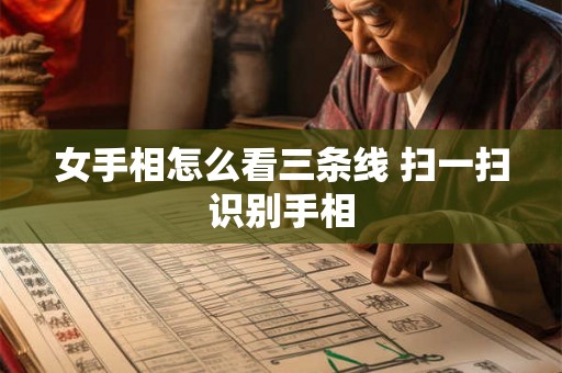 女手相怎么看三条线 扫一扫识别手相