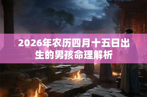 2026年农历四月十五日出生的男孩命理解析