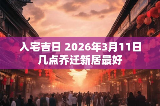 入宅吉日 2026年3月11日几点乔迁新居最好